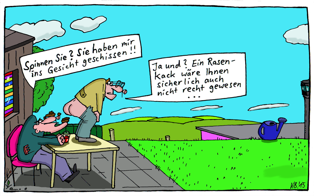 Cartoon: am Gerätehaus 1