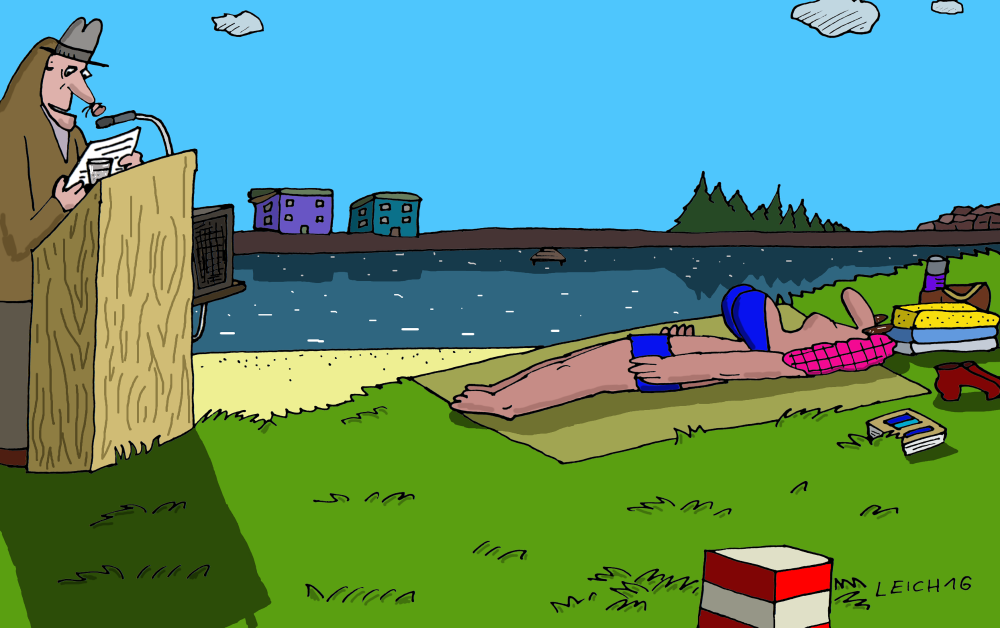 Cartoon: am Wasser 1