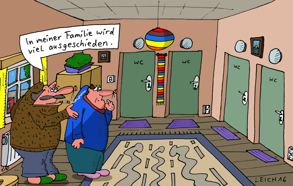 Cartoon: Zigarette im Mund 1