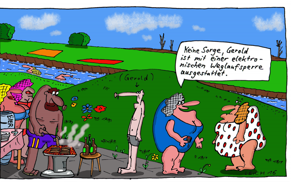 Cartoon: Flussbad 1