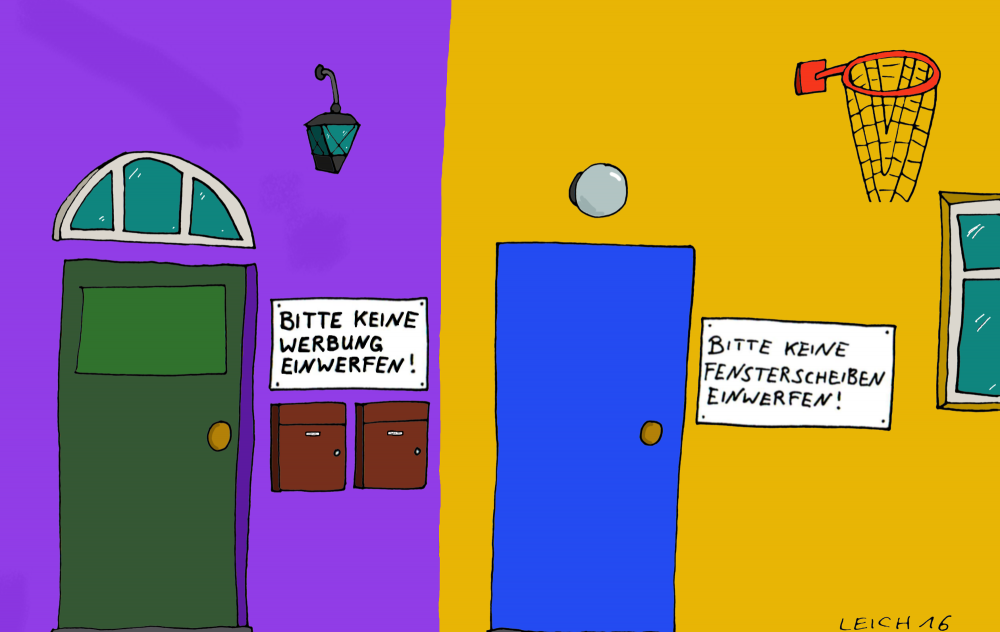 Cartoon: Hausfront 1
