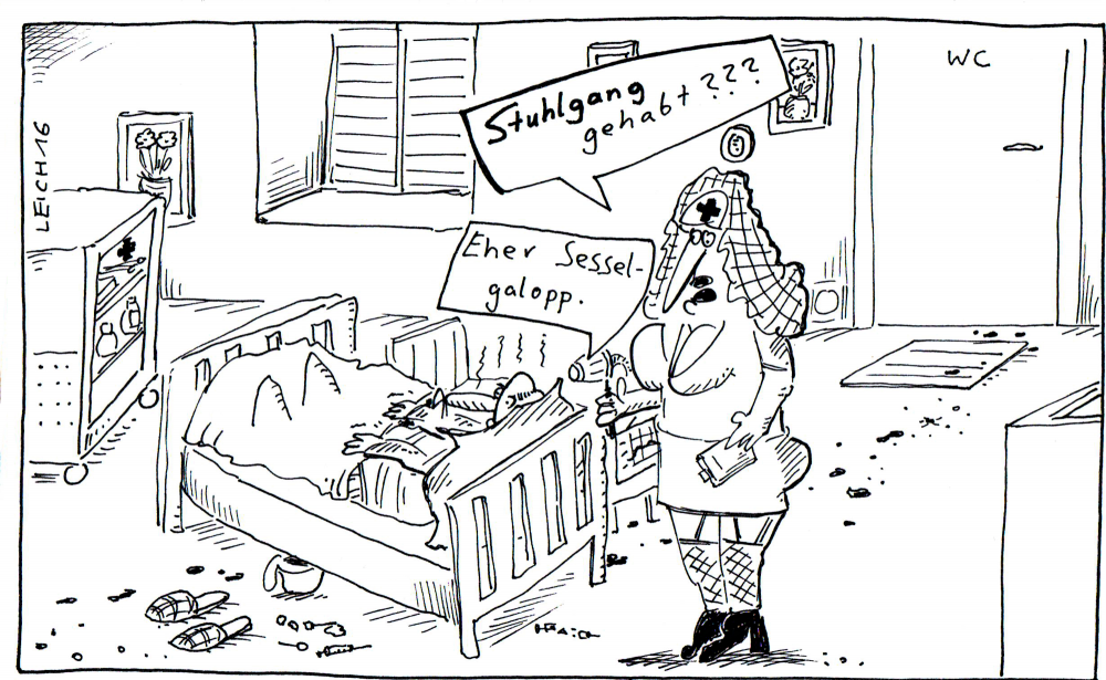 Cartoon: Krankenzimmer 1