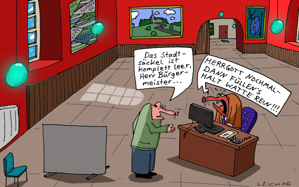 Cartoon: Im Rathaus 1