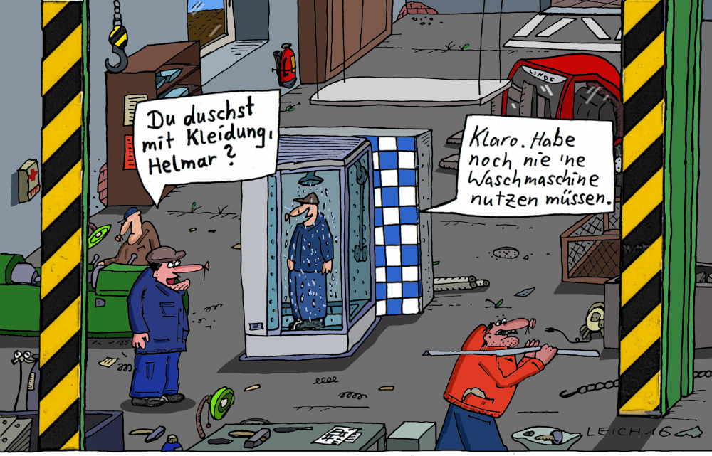 Cartoon: Werkhalle 1