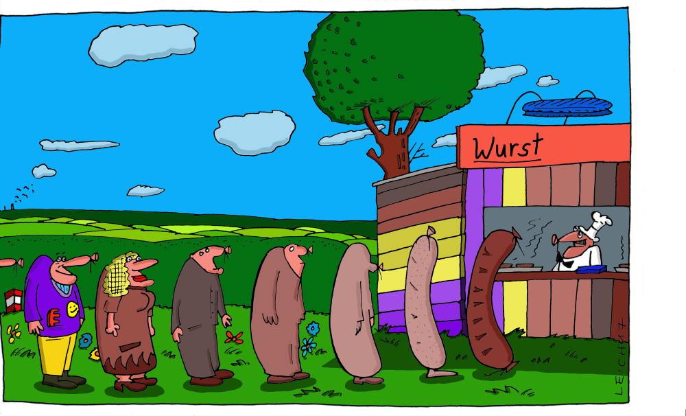 Cartoon: anstellen 1