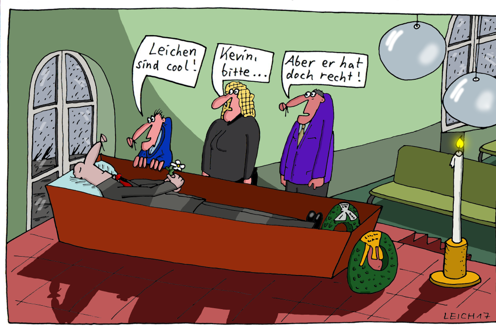 Cartoon: liegend 1