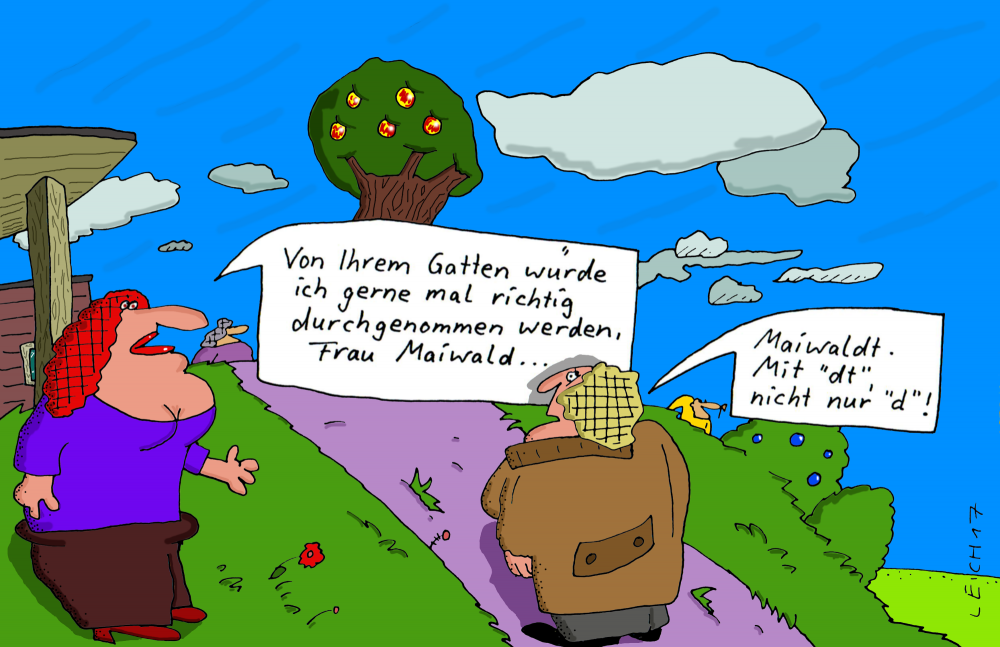 Cartoon: 2 Damen 1