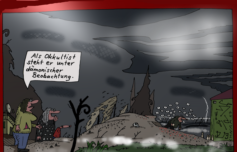 Cartoon: stehen 1