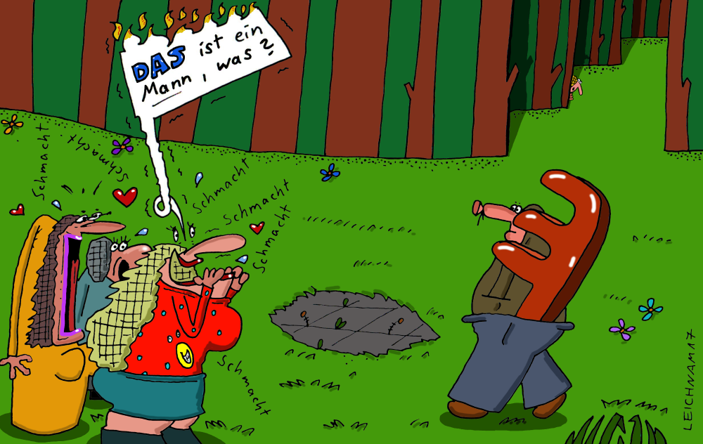 Cartoon: 3 Damen 1