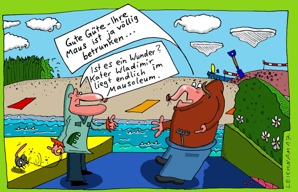 Cartoon: Am Fluss 1