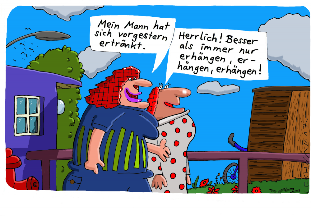 Cartoon: 2 Damen 1