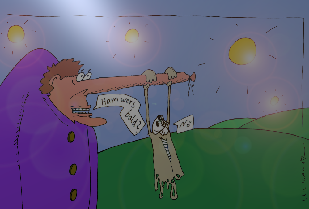 Cartoon: Ham wers bald? 1