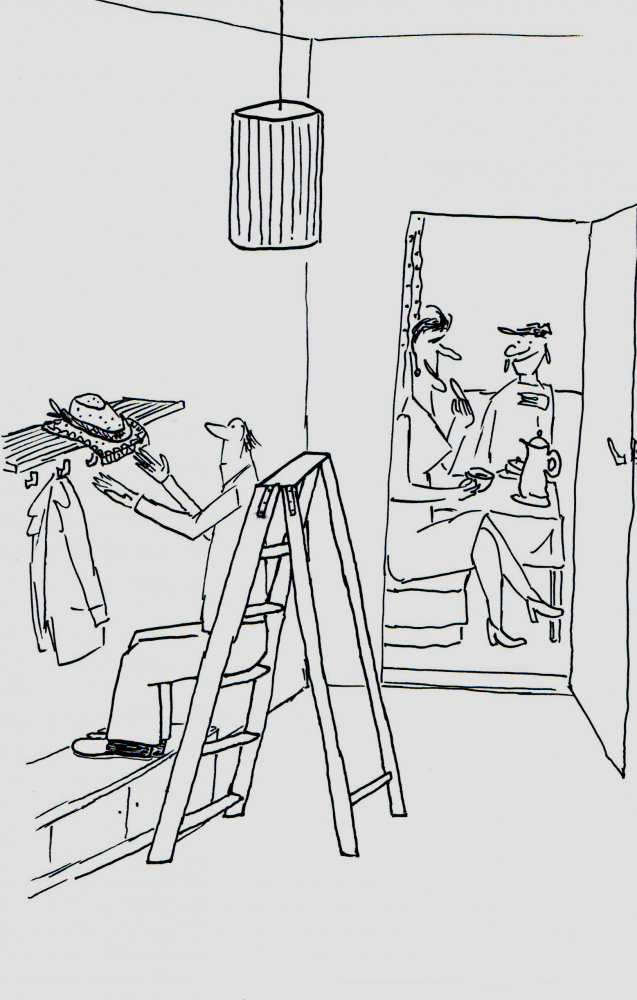 Cartoon: Ja nicht runterfallen! 1