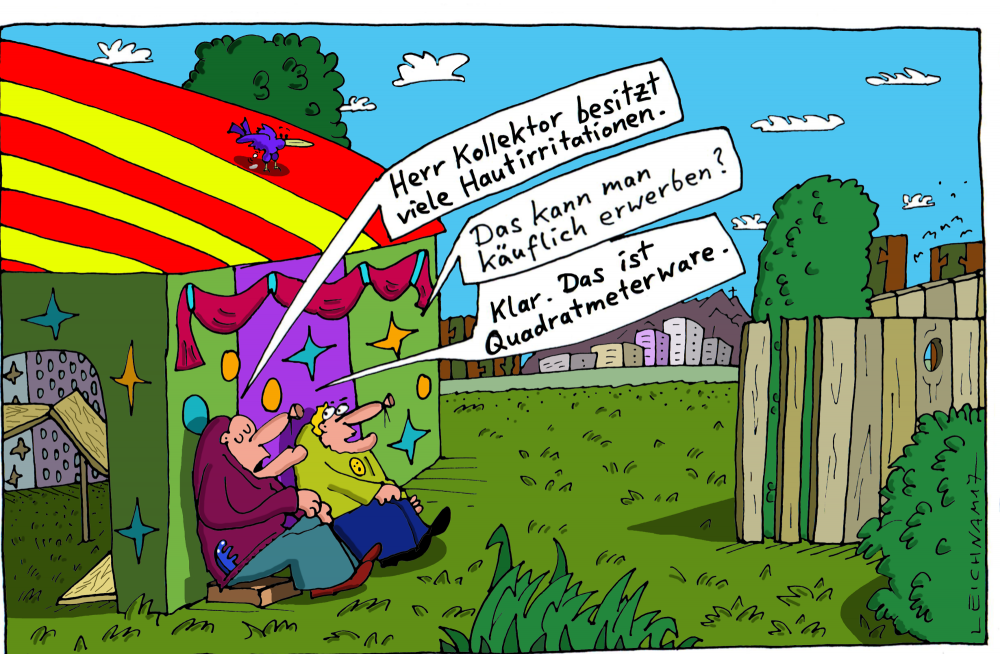 Cartoon: Am Zelt 1
