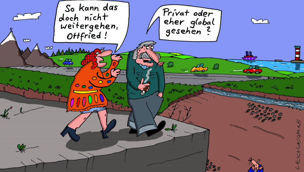 Cartoon: Frau & Mann 1