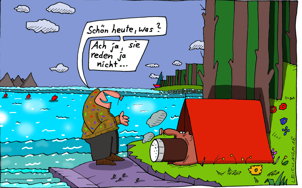 Cartoon: Am kühlen Nass 1