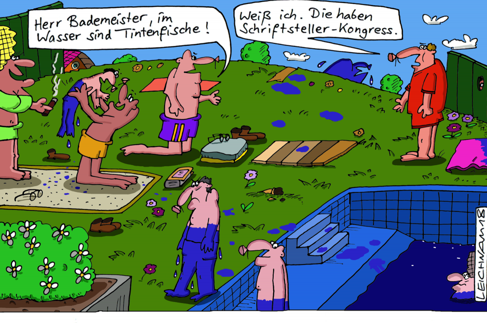 Cartoon: Am kühlen Nass 1