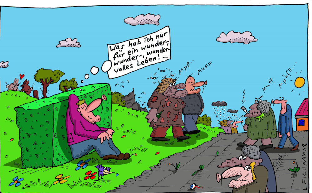 Cartoon: zufrieden 1