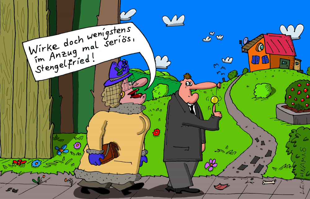 Cartoon: Dame mit Hut 1
