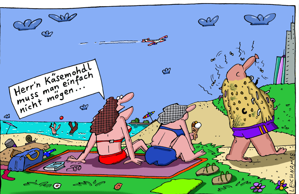 Cartoon: am Strand 1