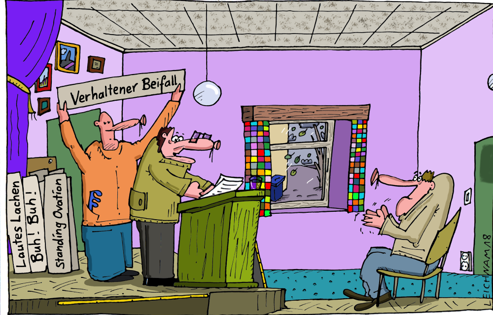 Cartoon: Die Rede 1
