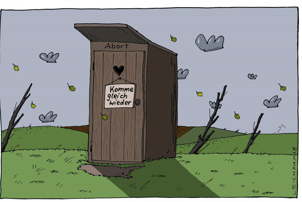 Cartoon: Aborthäuschen 1