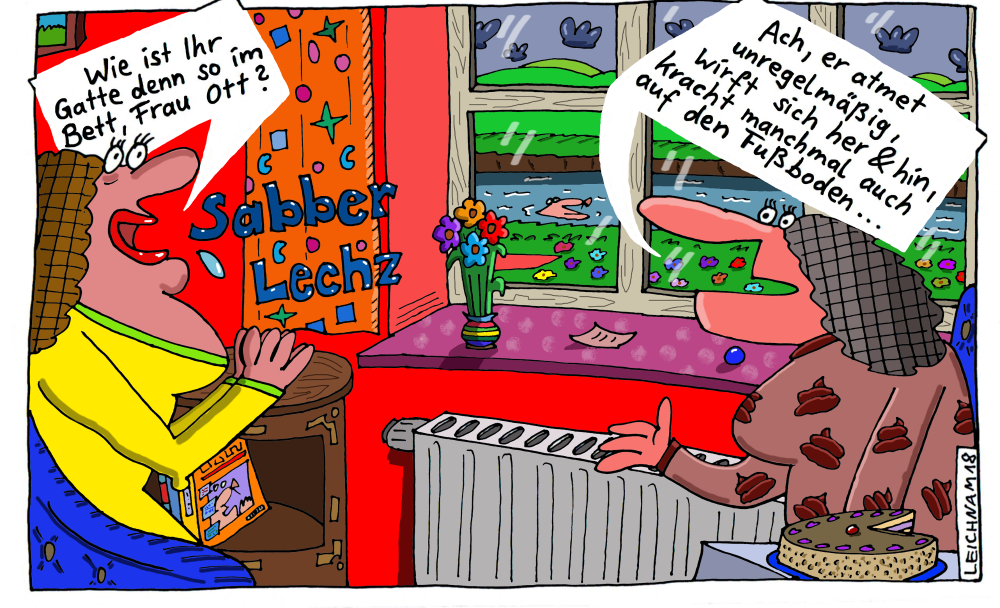 Cartoon: Am Fenster 1