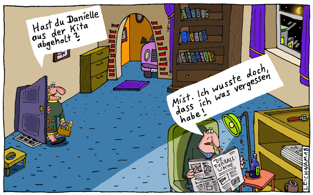 Cartoon: nach Hause kommen ... 1