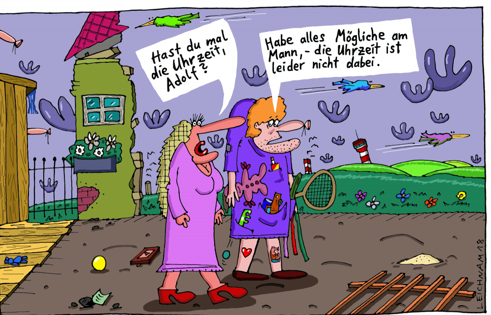 Cartoon: Unterwegs mit einer Dame 1