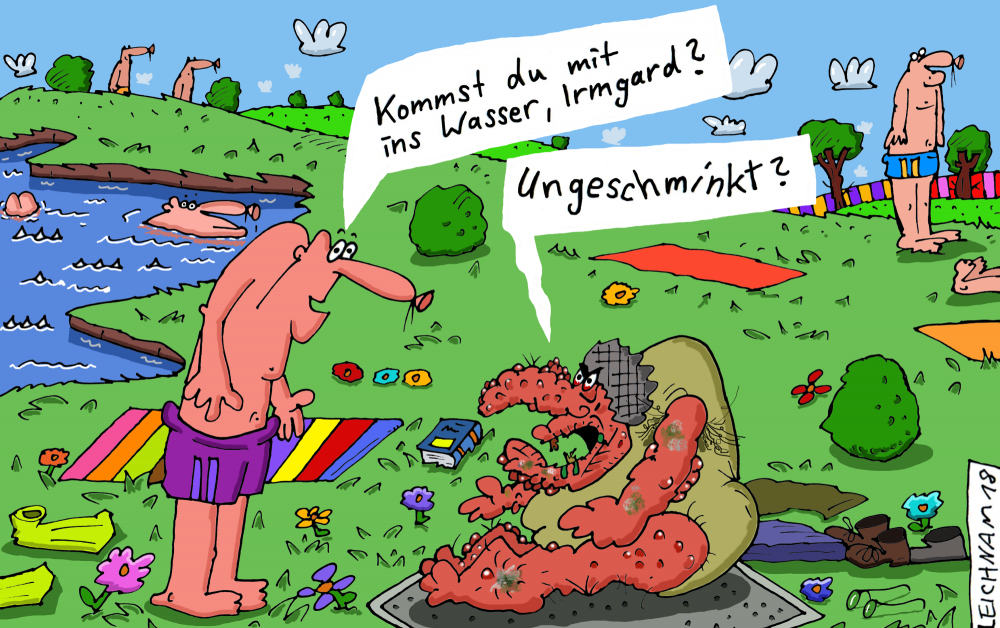 Cartoon: Am Teich 1