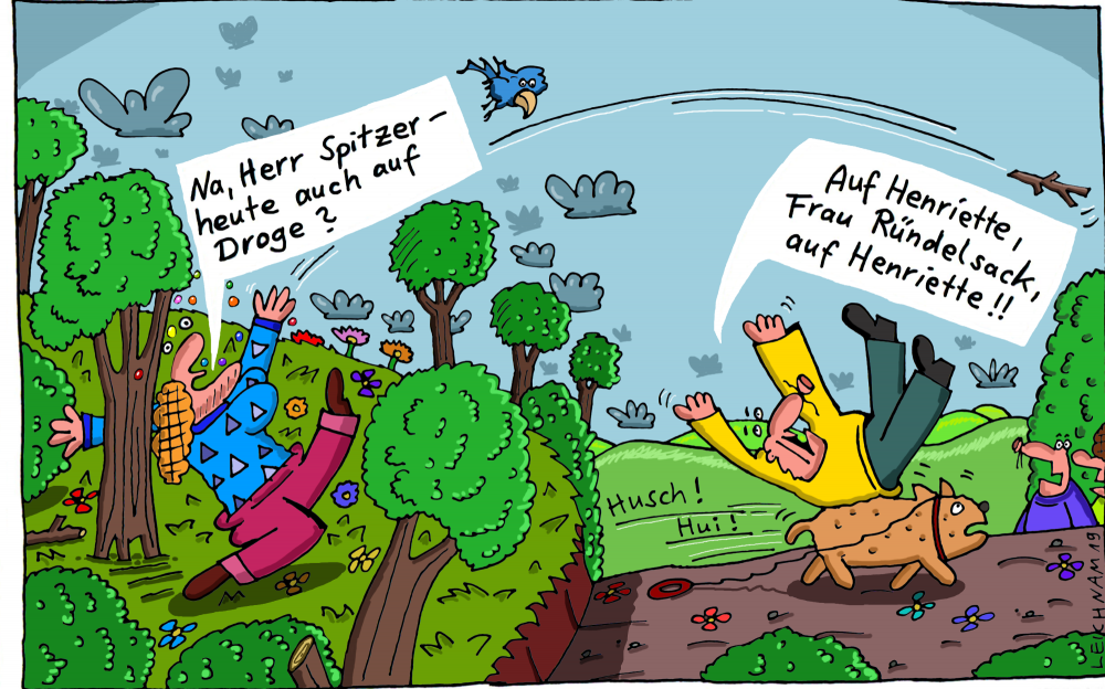 Cartoon: Husch! 1