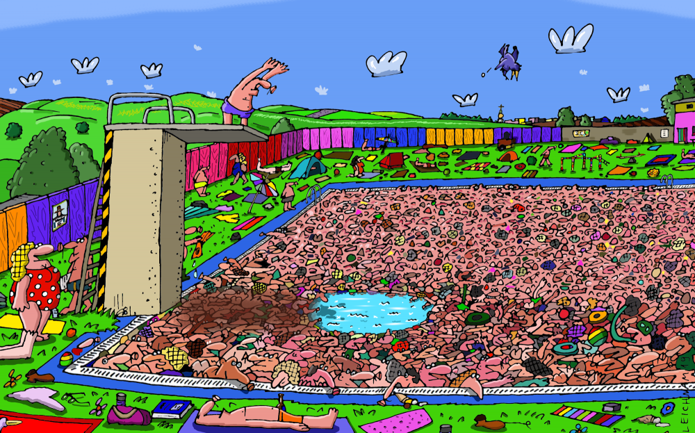 Cartoon: Freibadfreude 1