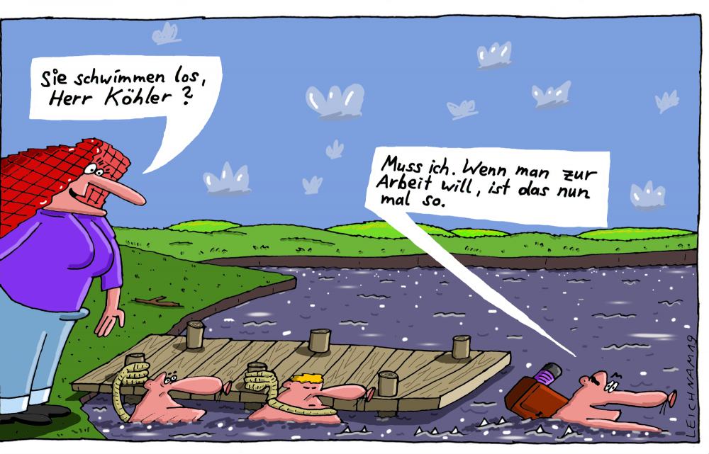 Cartoon: Am Steg 1