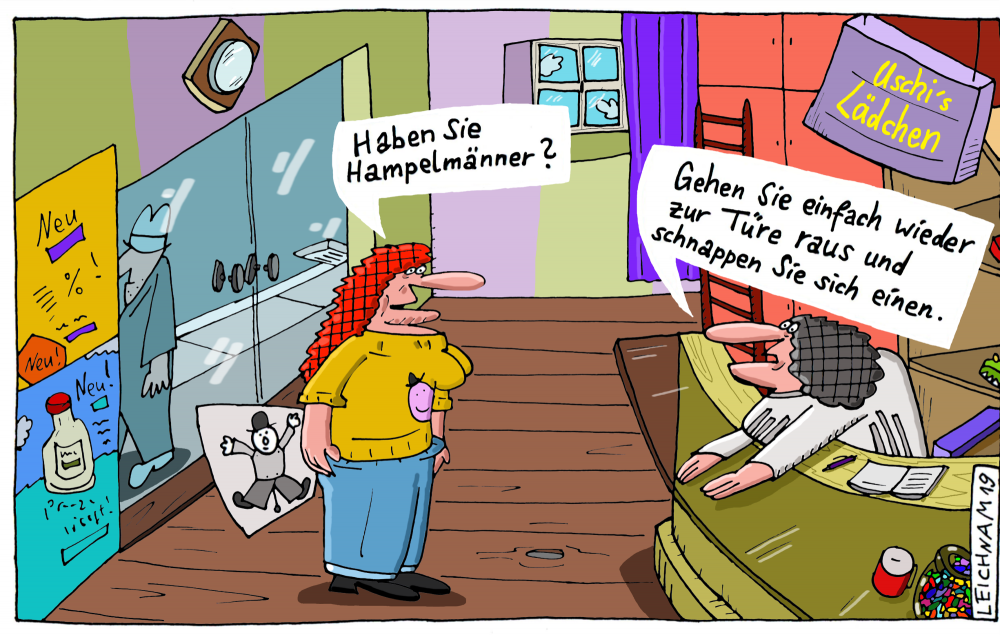 Cartoon: Bei Uschi 1