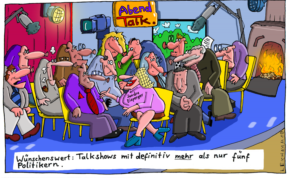 Cartoon: Abend-Talk 1