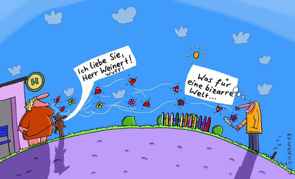 Cartoon: Am Gartenzaun 1