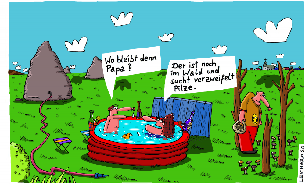 Cartoon: Wo bleibt Papa? 1