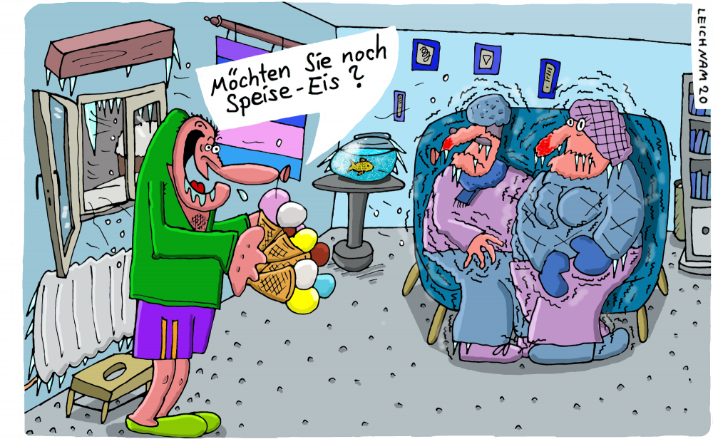 Cartoon: Am Fenster 1