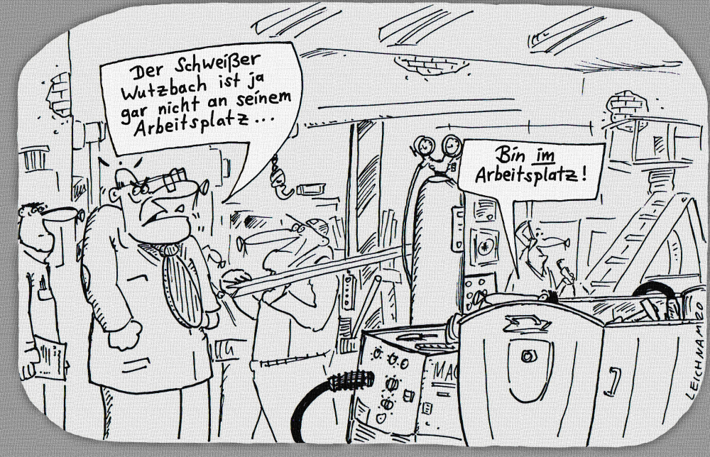 Cartoon: Werkhalle 1