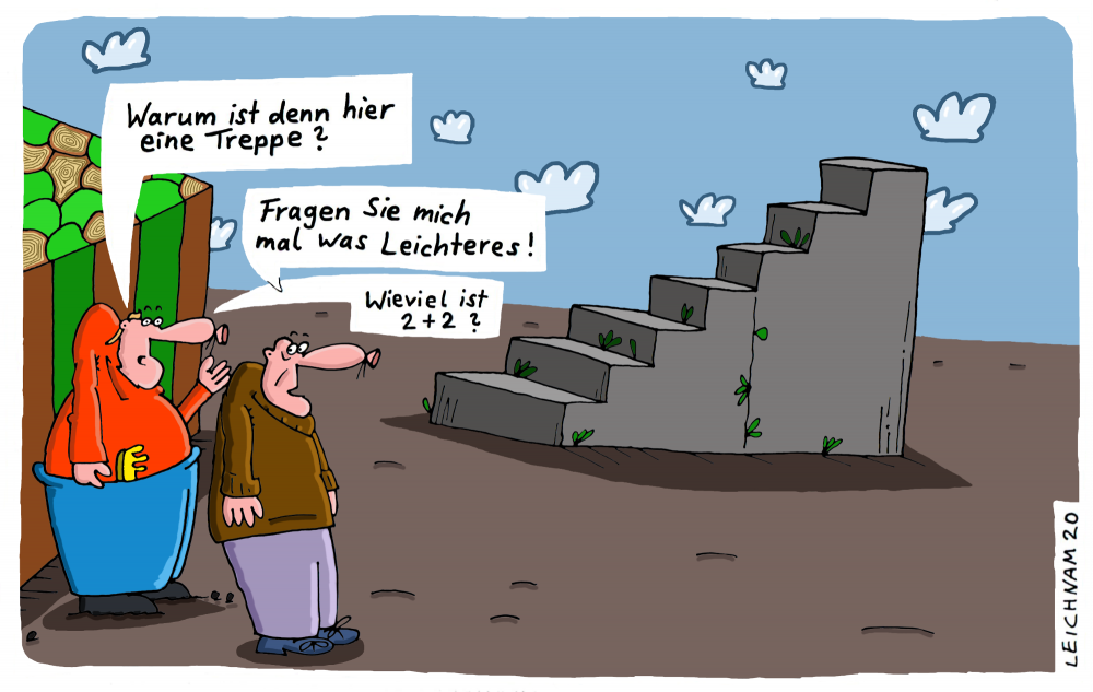Cartoon: Horizontlinie 1