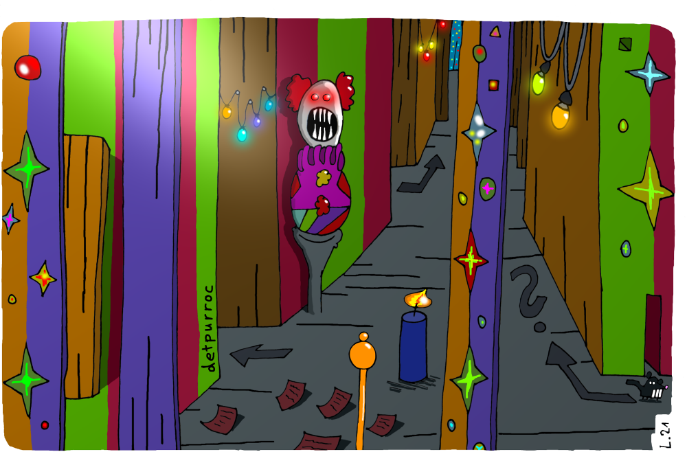 Illustration: Spaziergang im Bunthaus 1