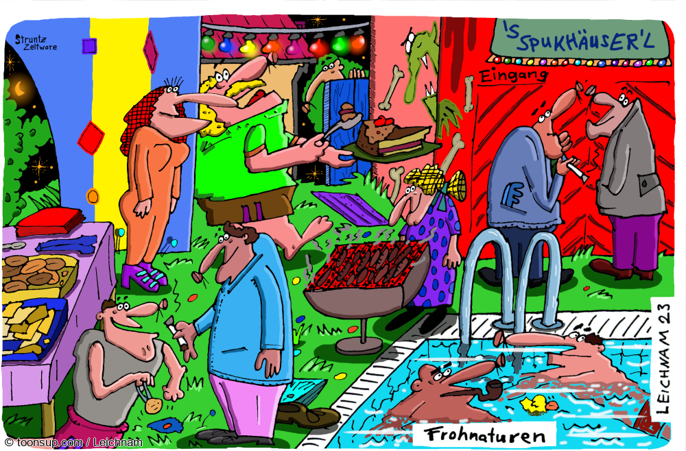 Cartoon: Frohnaturen 1