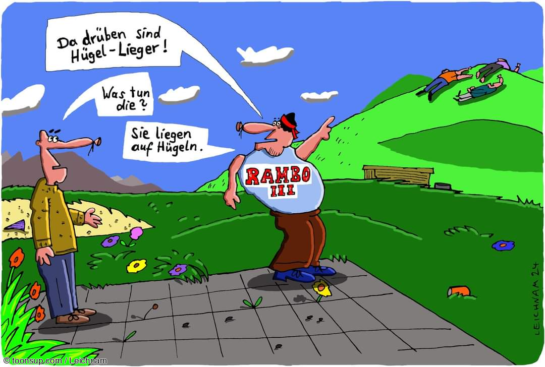 Cartoon: Da drüben 1