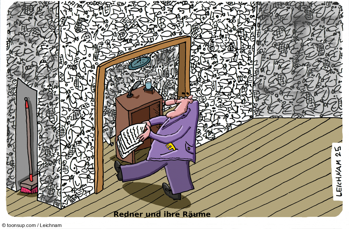 Cartoon: Redner 1