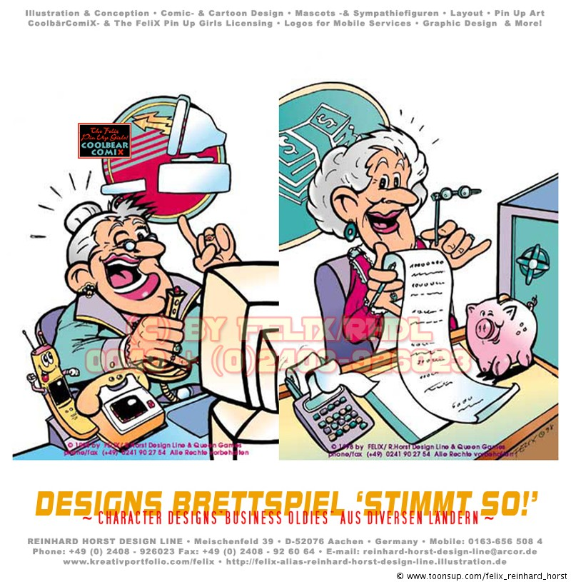 Cartoon: FeliX Presents: Spielkarten Illustrationen für 'Stimmt so!' 1