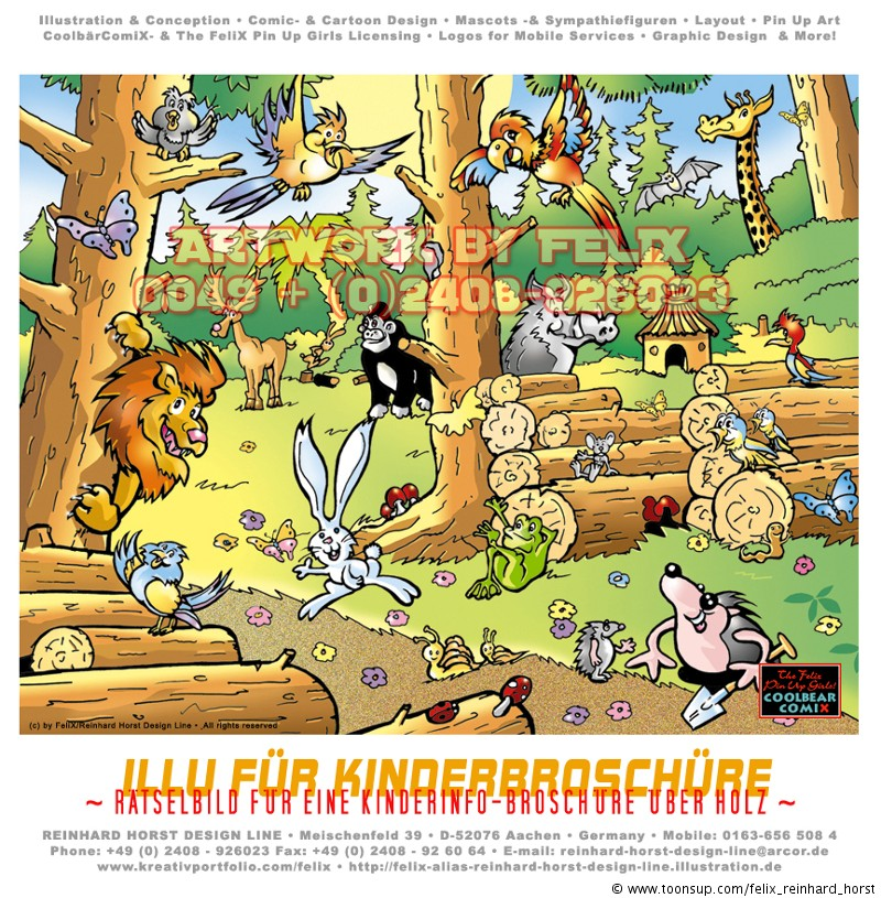 Illustration: FeliX-Reinhard Horst Presents: Wimmelbild für HAF Kinderbroschür 1