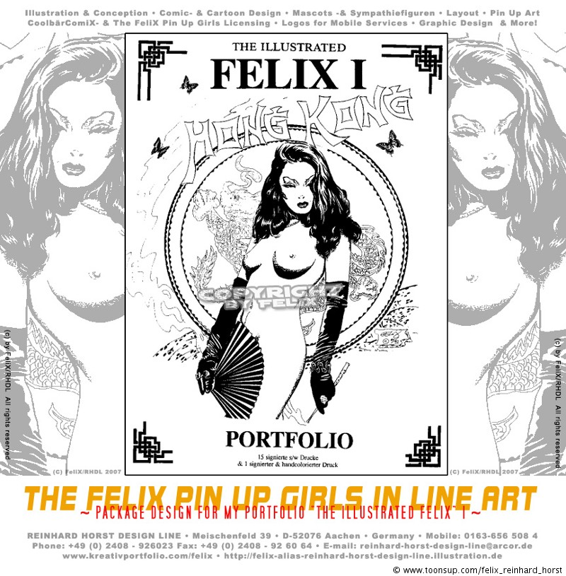 Illustration: FeliX Presents: The FeliX Pin Up Girls Portfolio Cover 1