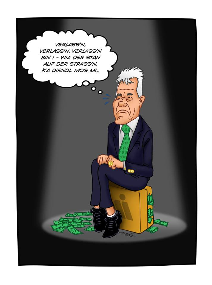 Cartoon: Frank Stronach Karikatur 1