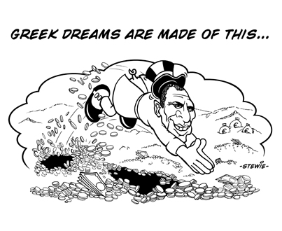 Caricature: Greek Dreams are made of this 1