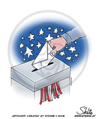Cartoon: Wahlen in Amerika 1